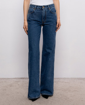 Balmain Blue jeans with logo patch HF1MI052DG08