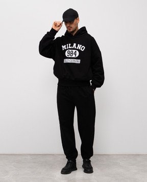 Dolce&Gabbana Black hoodie with logo print G9BJGTG7PLP