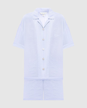 Dore & Rose Blue striped pajamas SHORTSLEEVESTRIPEDPJSE
