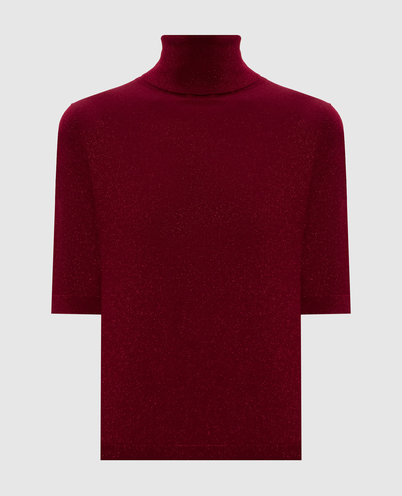

Red merino wool top with lurex Allude
