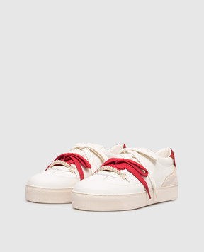 Stuart Weitzman COLTON white leather sneakers with logo SN031