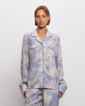Off-White City Nature Habutai Pajama-Style Shirt 2FB00557T