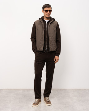 MooRER Brown UROS down vest UROSSKT