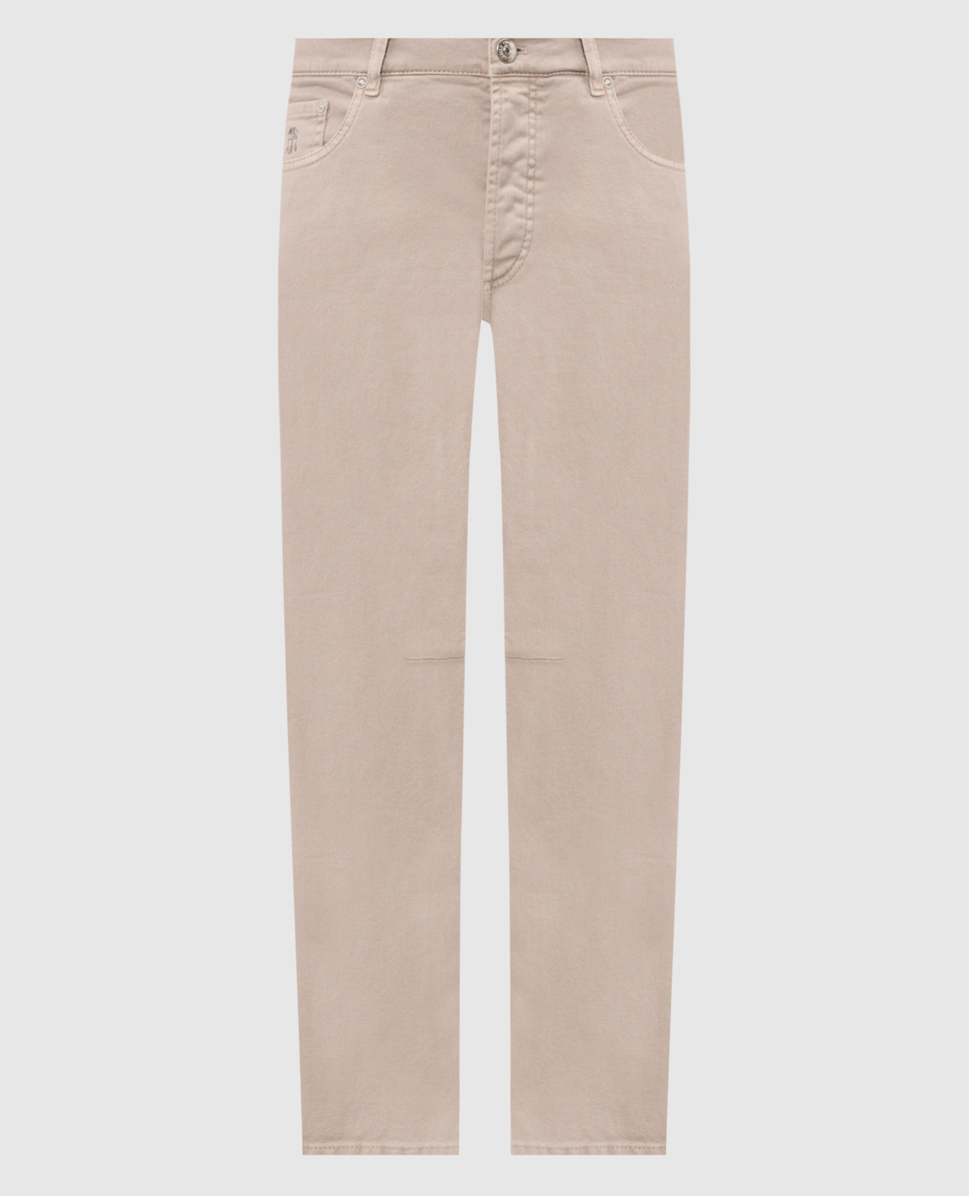 Grey jeans with emblem