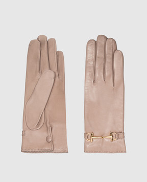 Sermoneta Gloves Beige leather gloves A109MODGRIMALDA