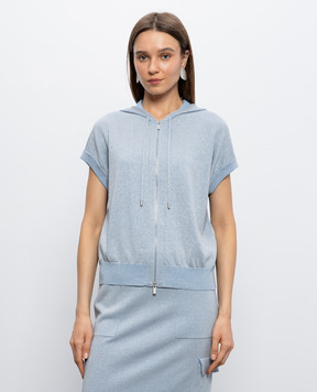 Peserico Blue vest with lurex A99056F149173H