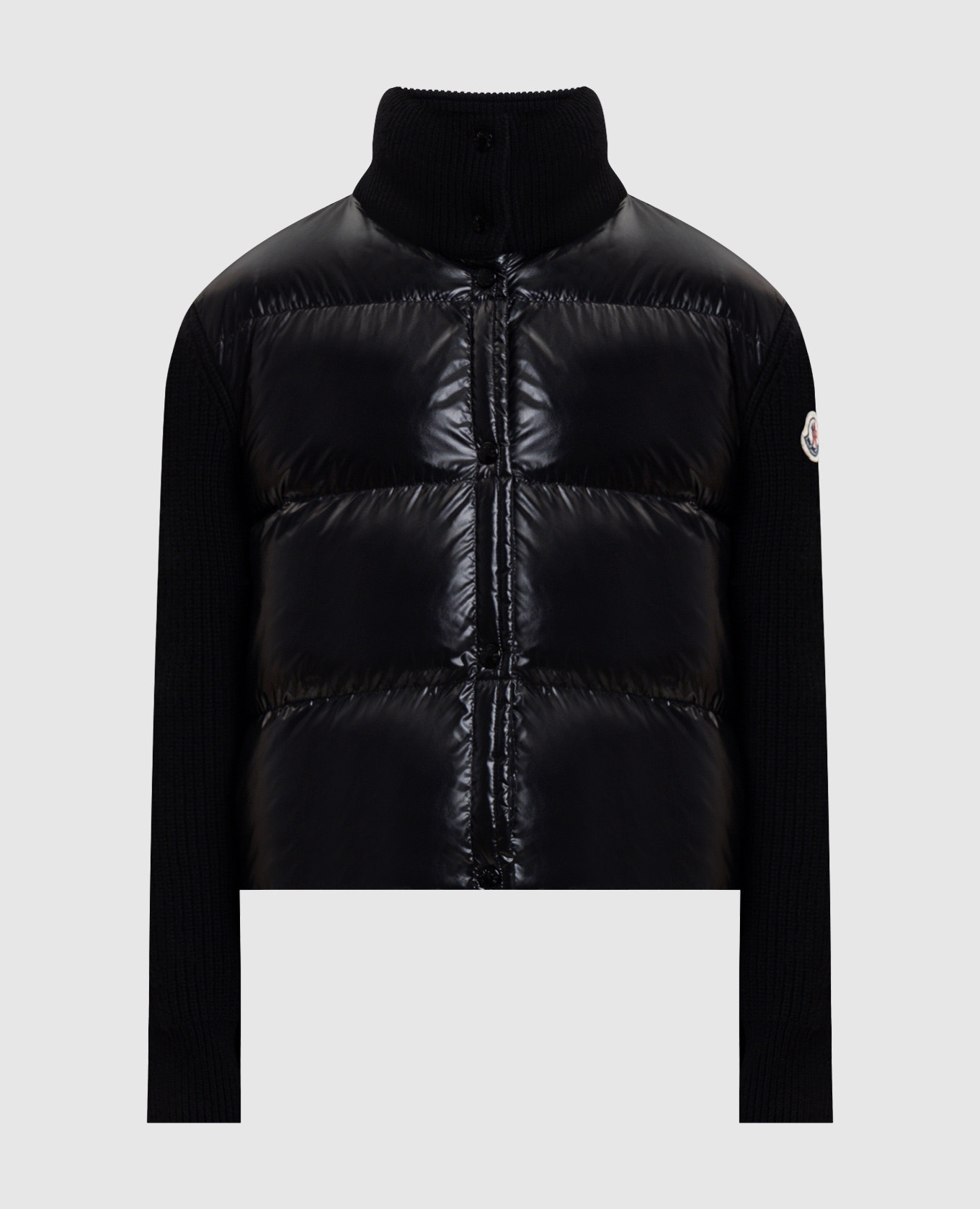 

Black down jacket with wool and cashmere Moncler