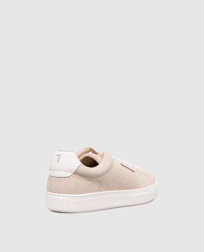 Trussardi Beige suede sneakers with logo N029S101007NMNS01L50