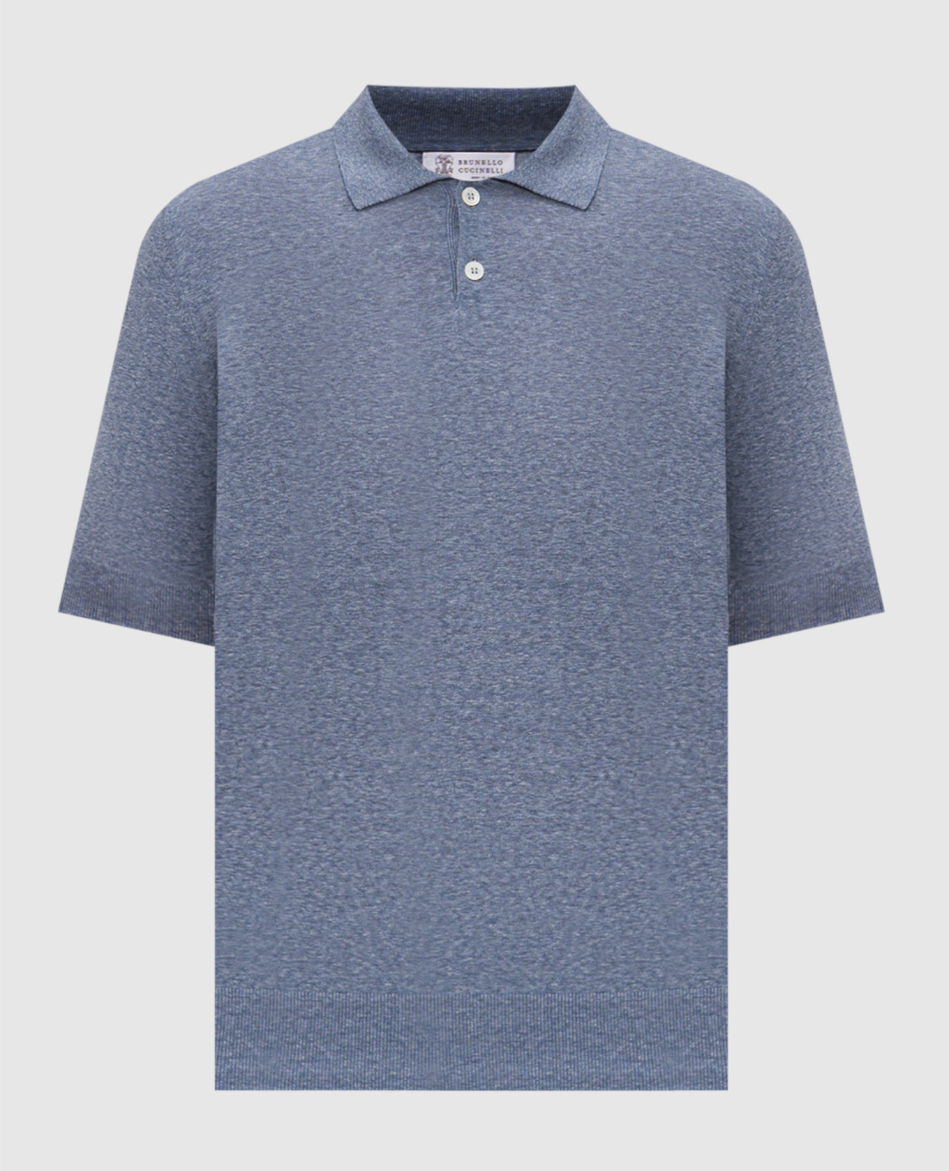 

Blue linen and silk polo shirt Brunello Cucinelli, Light blue