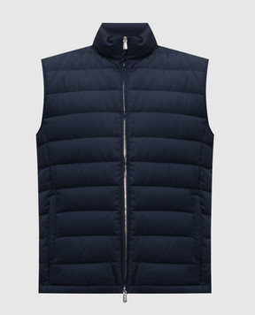 Enrico Mandelli Blue wool down vest 3T570A4531