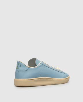 Valentino Royco blue leather sneakers with logo 8W2S0LX9BYA