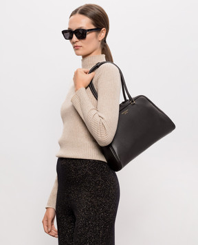 Christian Villa Brown leather tote bag 06633