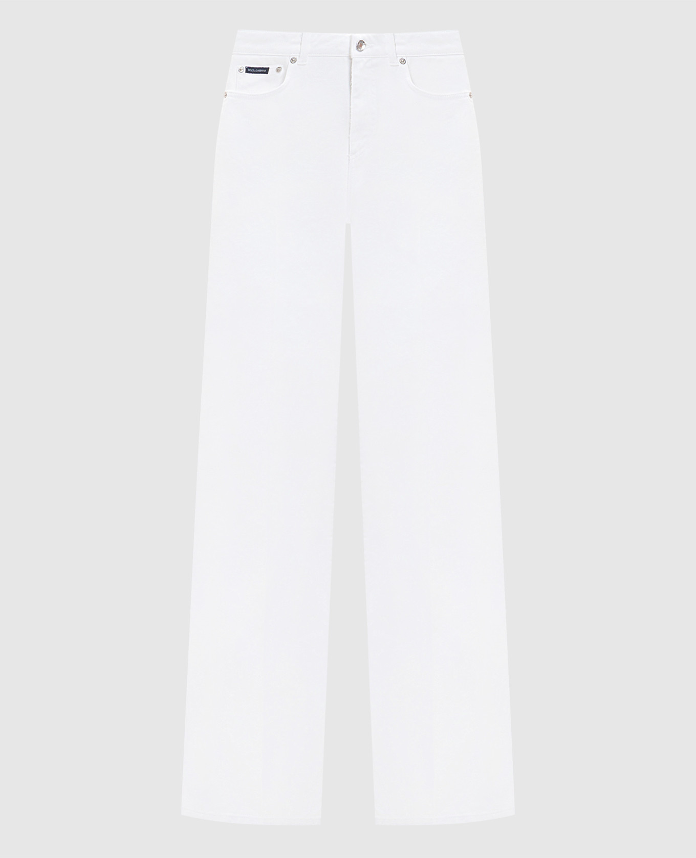 

White jeans with a patch Dolce&Gabbana