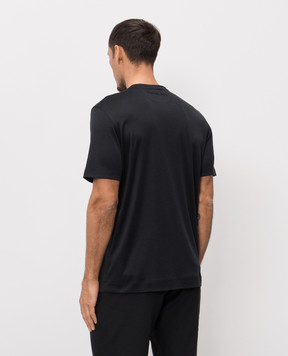 Stefano Ricci Black T-shirt with silk MVH6100140KATBP