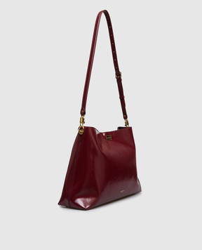 Dolce&Gabbana Vittoria burgundy glossy leather bag BB7942AZ000