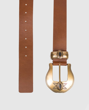 Momoni Yria brown leather belt MOBT01893MO
