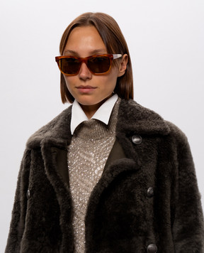 Brunello Cucinelli Brown sunglasses with logo engraving MOCMULTS52