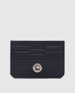 Stefano Ricci Blue leather cardholder with emblem PP329GPVHI1