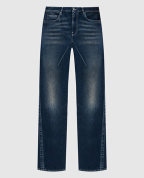 Off-White Diag print distressed blue jeans 44XYA195S26D002