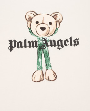 Palm Angels Children's beige T-shirt with print PBAA002S26JER004