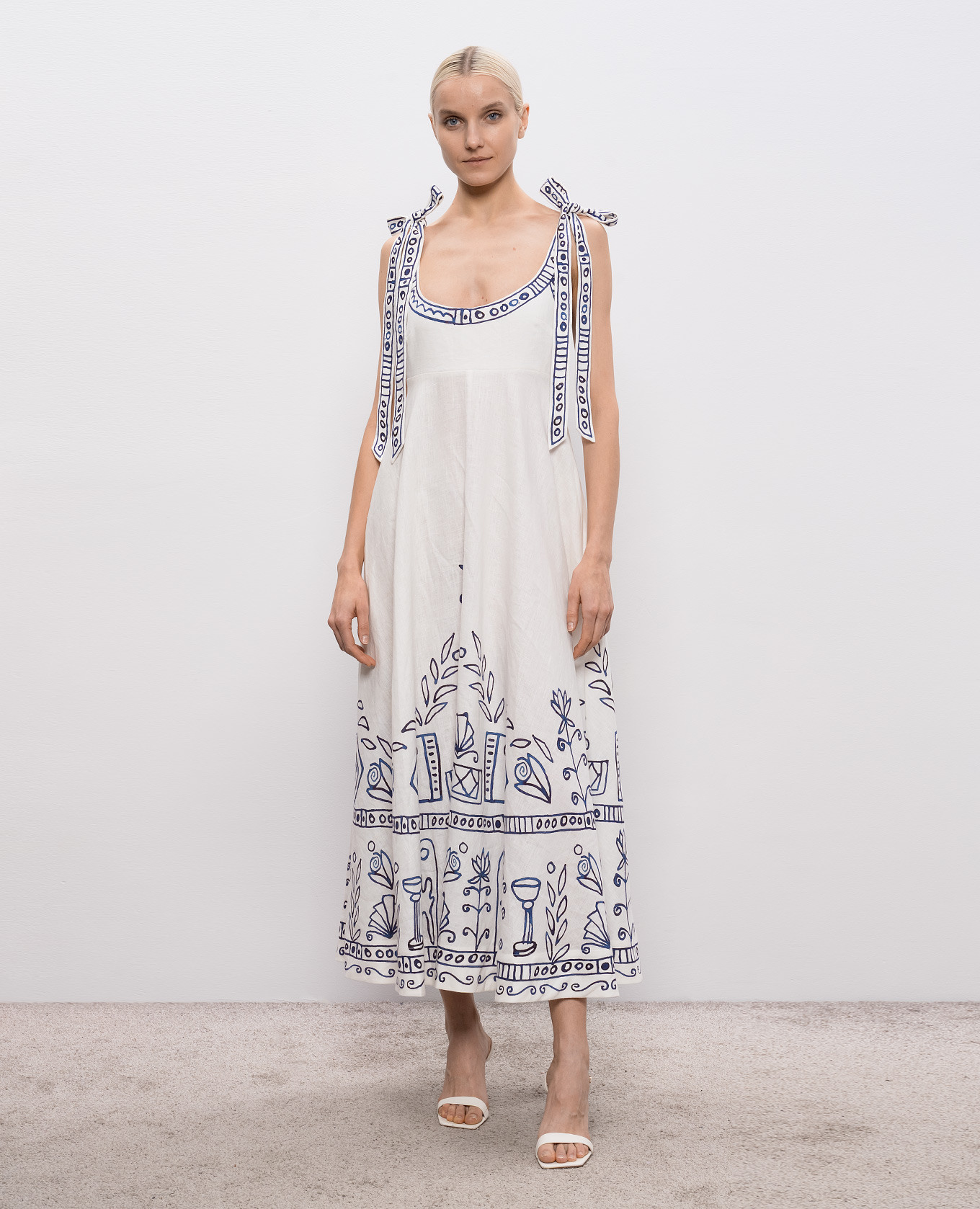 

Leela ivory linen dress Alemais, Beige