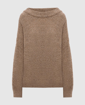 Demiur Brown alpaca and cashmere sweater TIFF301