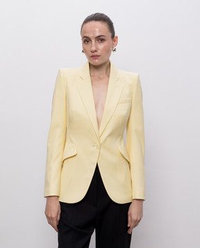 Alexander McQueen Yellow wool jacket 857750QJAGA