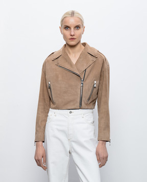 Babe Pay Pls Brown suede leather jacket 2516SUEDE