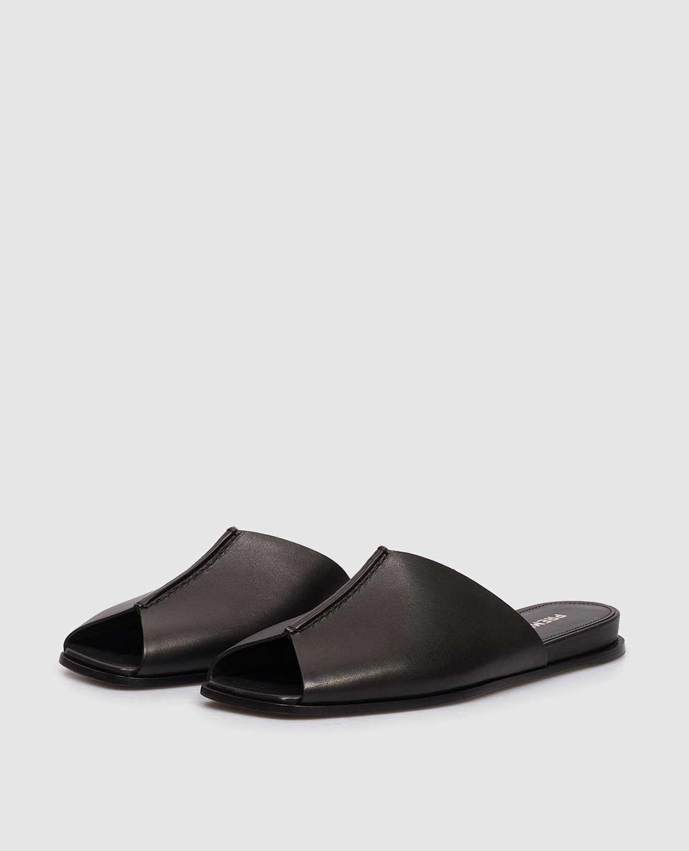 

Black leather flip-flops Premiata