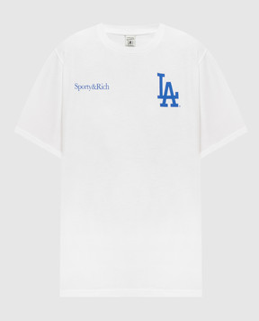 Sporty & Rich Dodgers Serif White T-Shirt TO119714669WH01