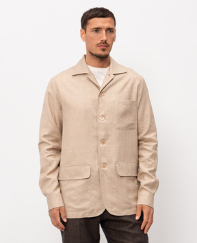 Stefano Ricci Beige shirt made of linen, wool and silk SP008138B127HA