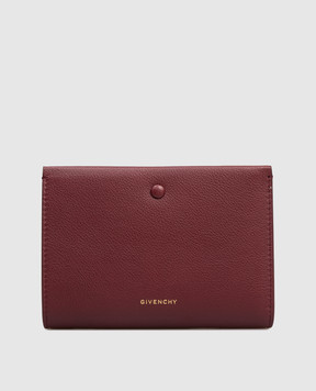 Givenchy Burgundy leather wallet with logo BB60QQB2BH