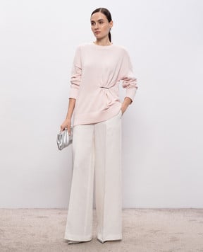 Twinset Pink sweater with logo 261TE3010