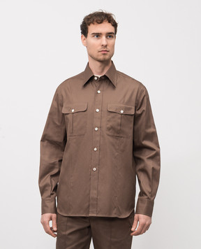 ISAIA Brown shirt CAM216P9100