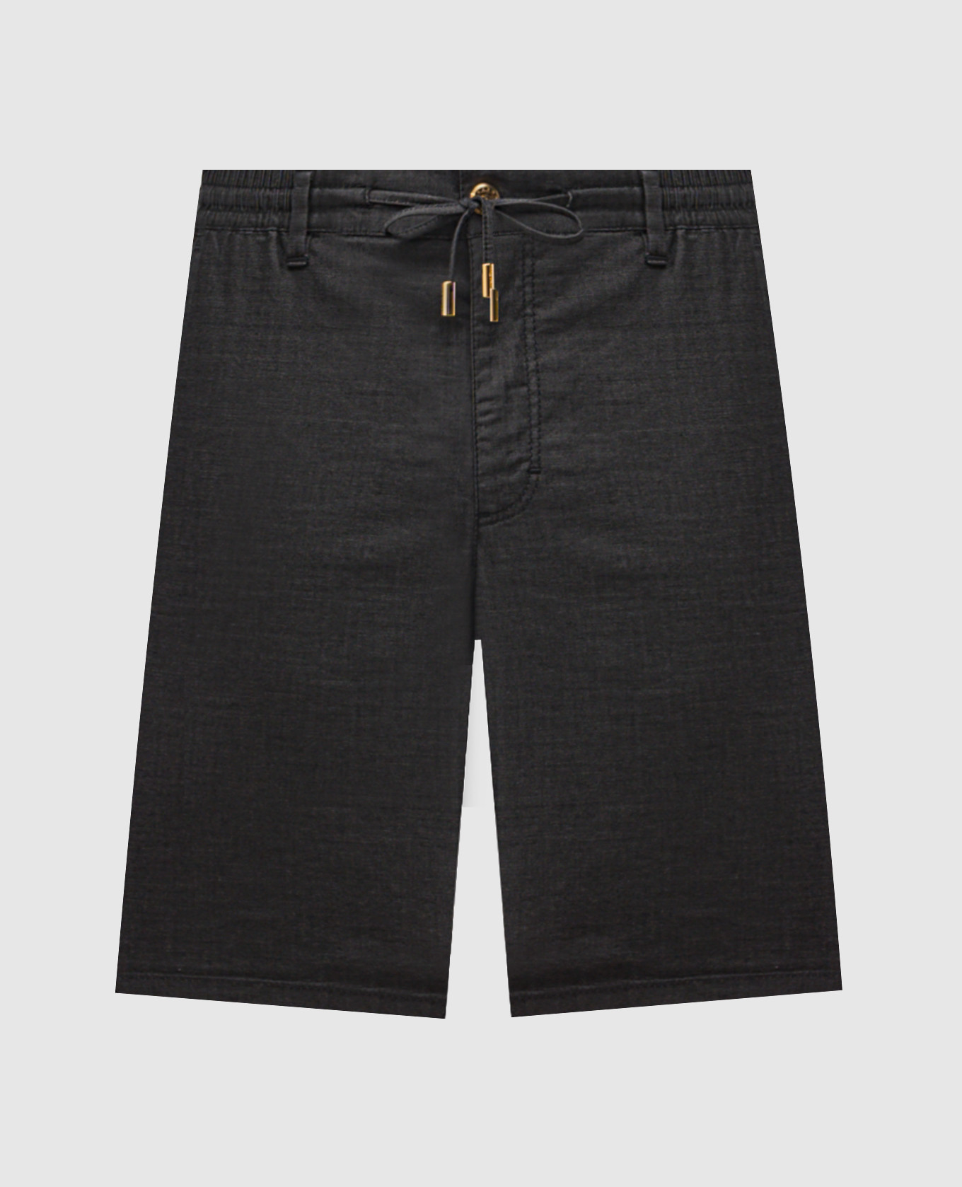 Grey shorts with logo patch Stefano Ricci