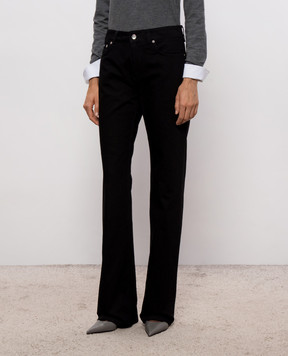 Dolce&Gabbana Black jeans with logo plate FTDDFDG8PR3