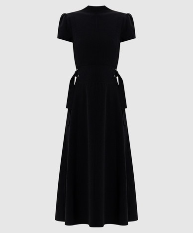Black midi dress