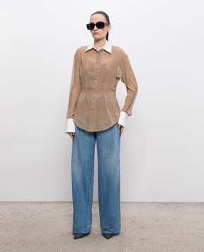Ermanno Scervino Brown blouse and top set D482K759CSWJV