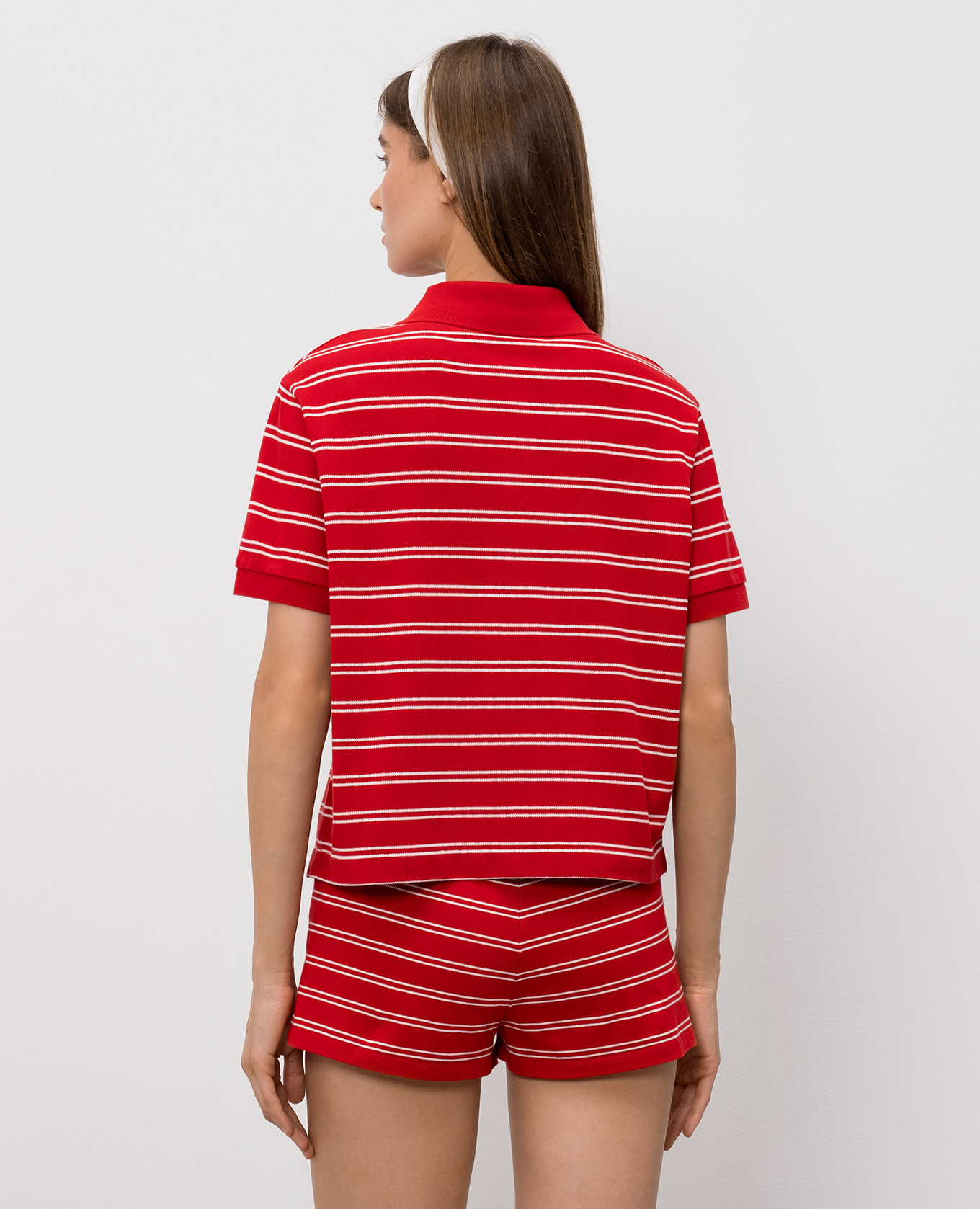 Red striped polo shirt Sporty & Rich 4