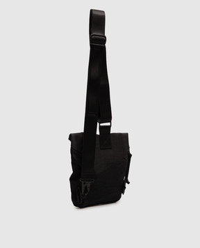 C.P. Company Metropolis Black sling bag with logo print LAC009A110224M
