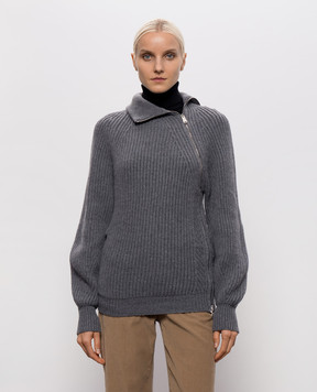 Dondup Gray wool cardigan DT453M01028D002
