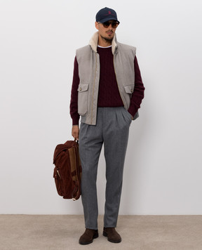 Brunello Cucinelli Burgundy cashmere sweater M22707200