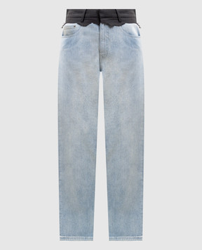 Maison Margiela MM6 Blue jeans with logo patch S52LA0270M30056