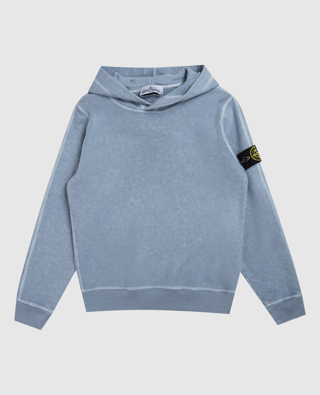 

Children's blue hoodie with logo Stone Island, Light blue