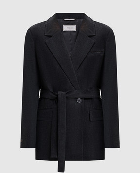 Peserico Gray wool and cashmere jacket A01747A03358