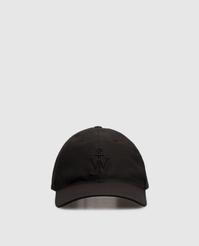 JW Anderson Black cap with embroidery AC0417FA0485w