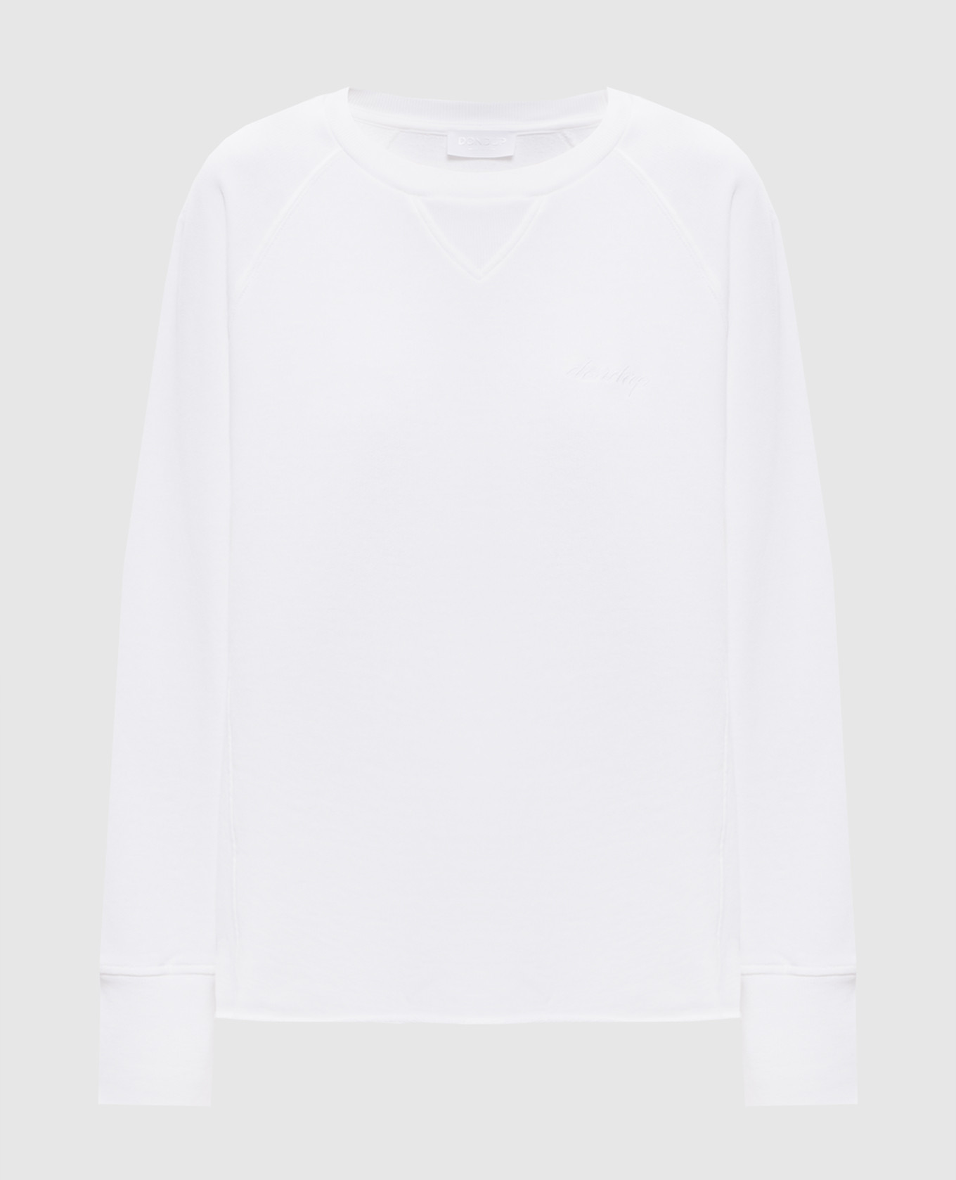 

White sweatshirt with logo embroidery Dondup