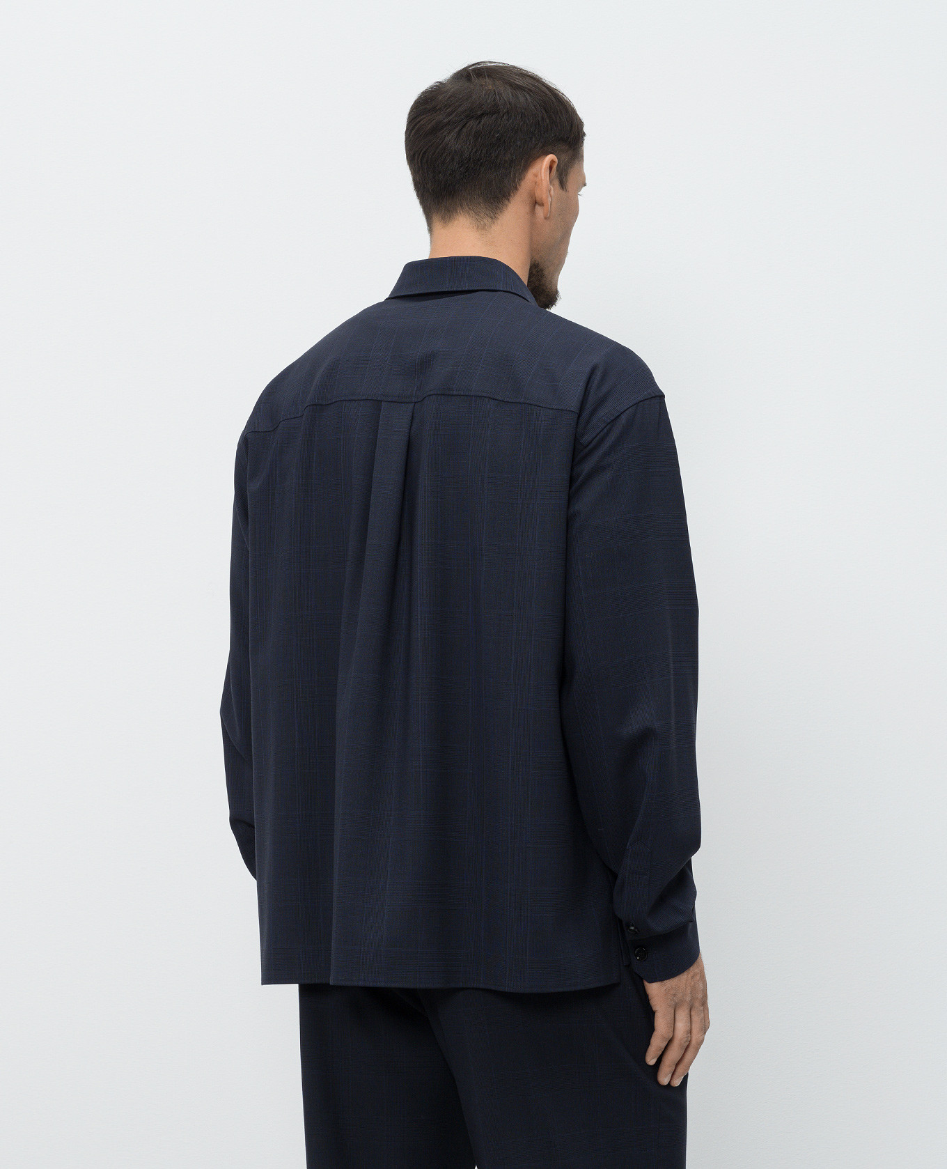 Blue wool check shirt Dolce&Gabbana 4