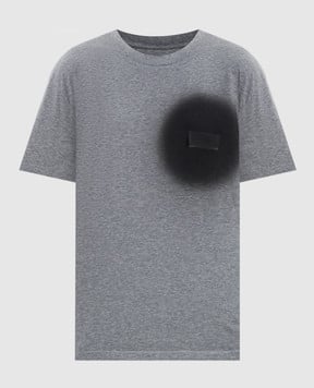 Maison Margiela MM6 Grey melange T-shirt with spray print S52GC0364M20048