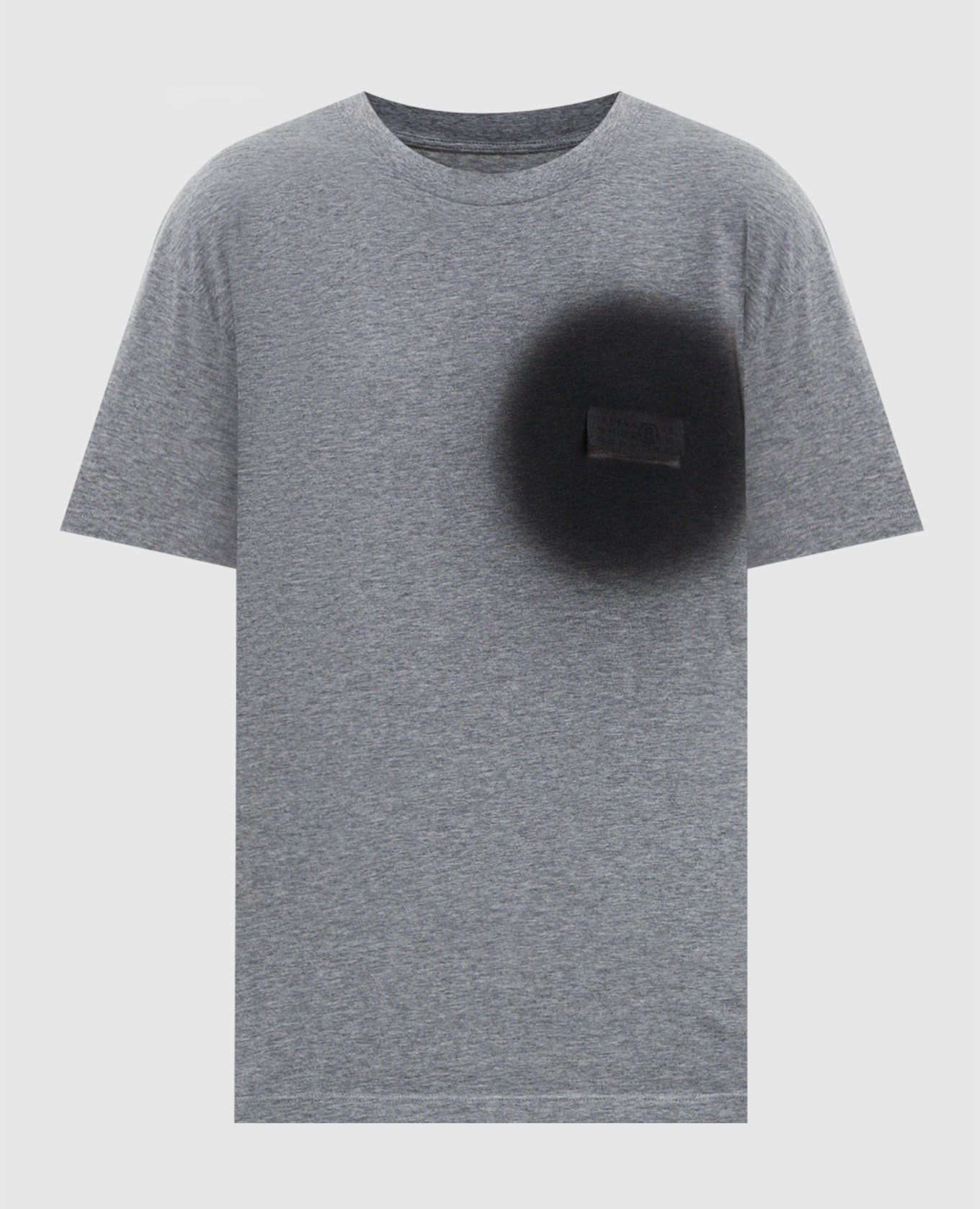 Grey melange T-shirt with spray print